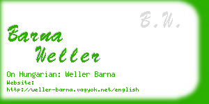 barna weller business card